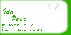 ida peer business card